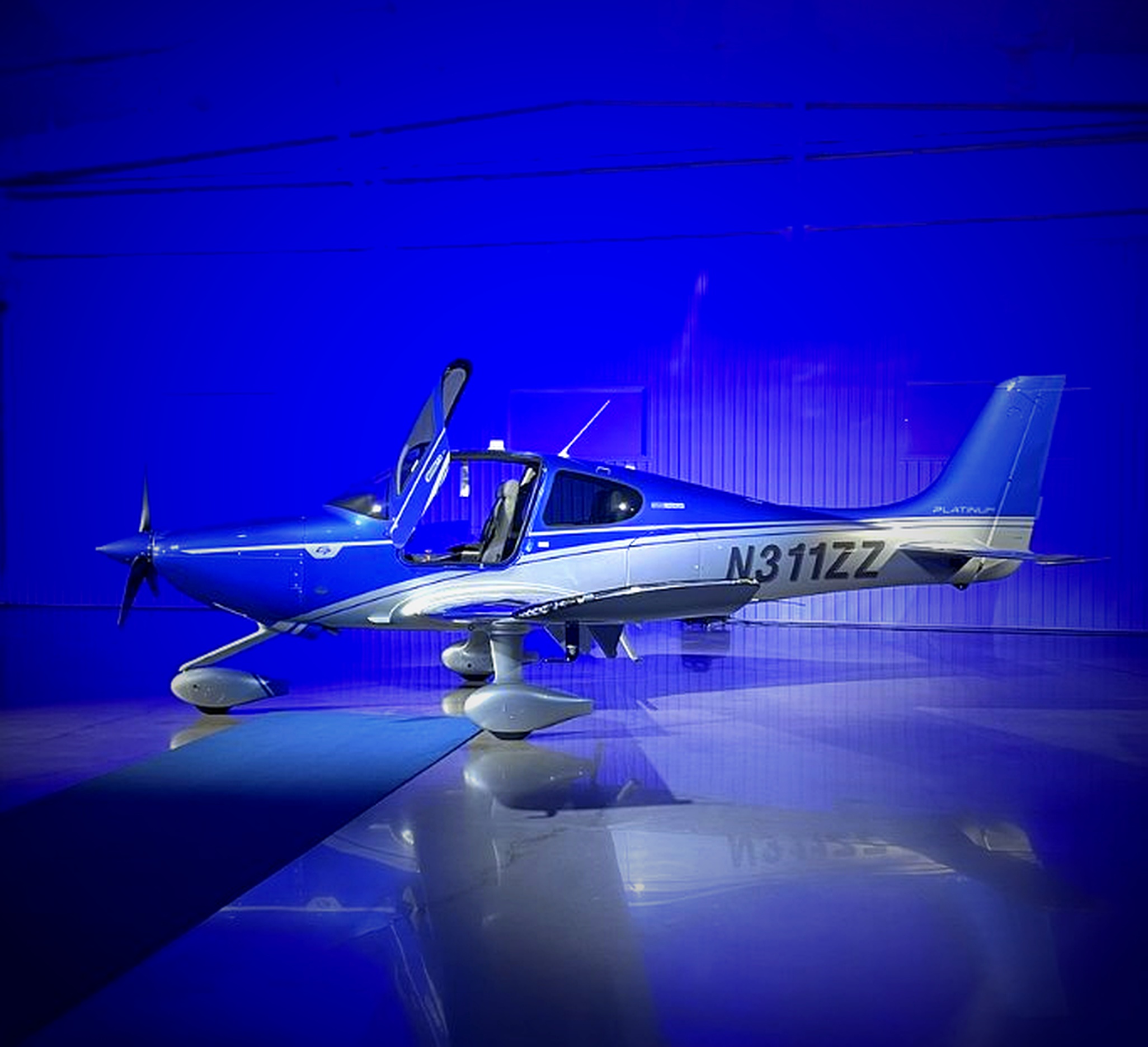 N311ZZ, a cobalt blue 2026 Cirrus SR20 G7+ Premium